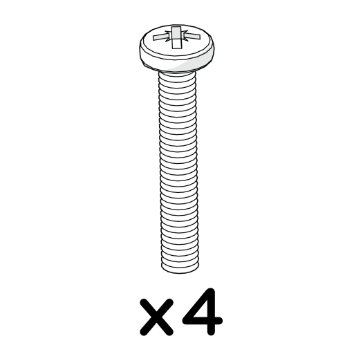 4 x maskinskrue m4x0,7x25mm (800.0007)