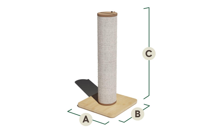 Diagram med mål på Switch-kradsetræ med lys